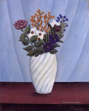 ramo de flores 1909 Henri Rousseau decoración floral Pinturas al óleo